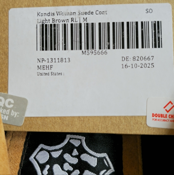 NWT Fan Jackets Kandis Suede 3/4 Length Nutmeg Suede Jacket Size Medium - Picture 6 of 16